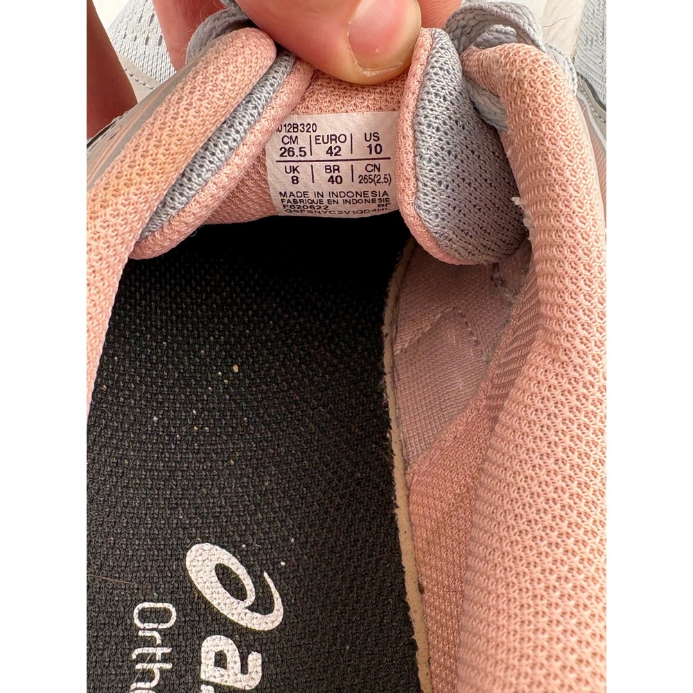 Asics Ortholite Grey Pink Mesh Running Shoes Sneakers Womens Athletic - Picture 13 of 14